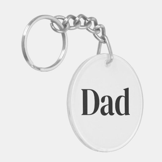 Dad Is Mentor, Guide, Strength & Heart Keychain キーホルダー (正面左)