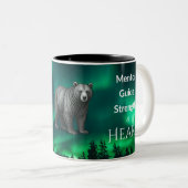 Dad Is Mentor Guide Strength & Heart Mug Bear ツートーンマグカップ (正面右)
