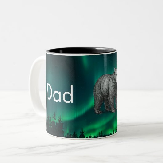 Dad Is Mentor Guide Strength & Heart Mug Bear ツートーンマグカップ (正面左)