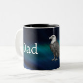 Dad Is Mentor Guide Strength & Heart Mug Eagle ツートーンマグカップ (正面左)