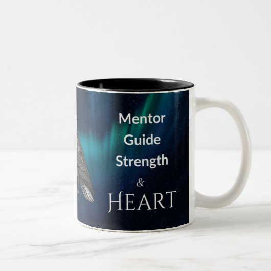 Dad Is Mentor Guide Strength & Heart Mug Eagle ツートーンマグカップ (右)