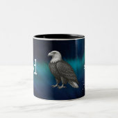 Dad Is Mentor Guide Strength & Heart Mug Eagle ツートーンマグカップ (中央)