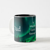 Dad Is Mentor Guide Strength & Heart Mug Tree ツートーンマグカップ (正面左)