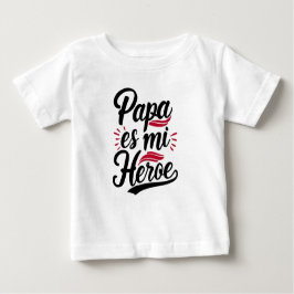 Dad is my hero ベビーTシャツ