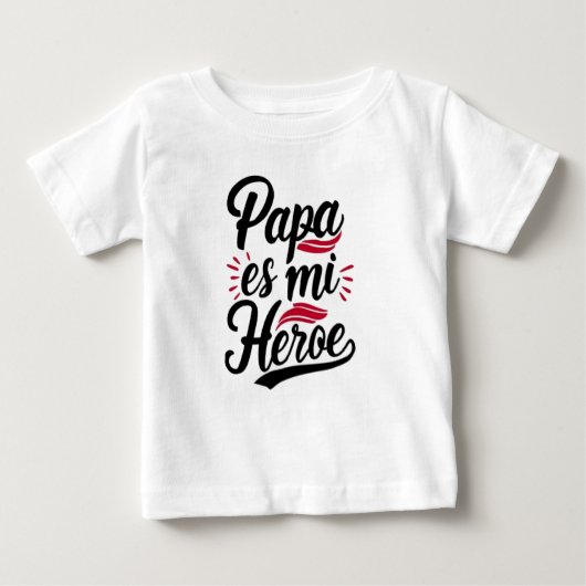 Dad is my hero ベビーTシャツ (正面)