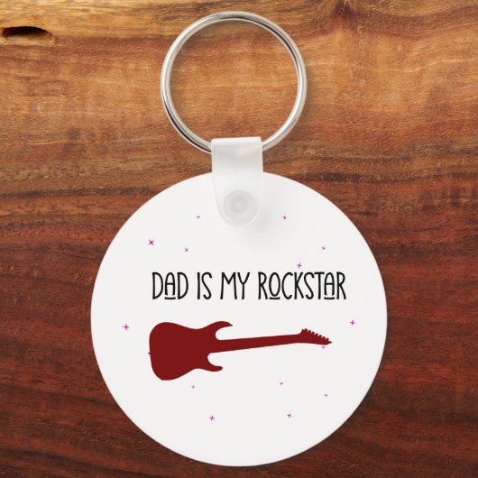 Dad is my rockstar キーホルダー (正面)