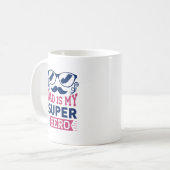 Dad Is My Super Hero コーヒーマグカップ (正面左)