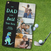 Dad is the Best Tee Rex 3 Photo Funny ゴルフタオル