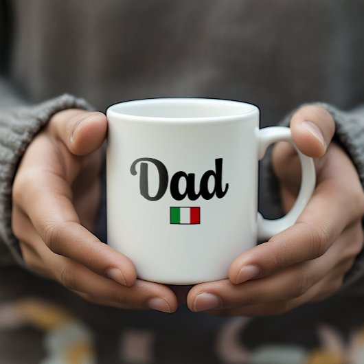 Dad Italian Flag Mug コーヒーマグカップ