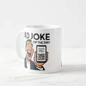 Dad Joke Mug with Daily QR Code – Endless Dad Joke コーヒーマグカップ (正面左)