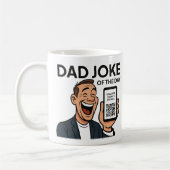 Dad Joke Mug with Daily QR Code – Endless Dad Joke コーヒーマグカップ (左)