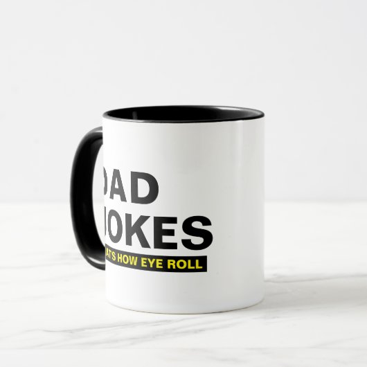 Dad Jokes Mug Funny Slogan Humor Gift マグカップ (正面左)