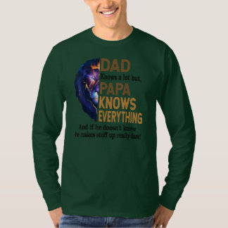 Dad know A Lot But Papa Knows Everything Father Tシャツ