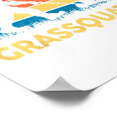 Dad Lawn Mowing Grquatch Bigfoot Mower Gift Funny ポスター (角)