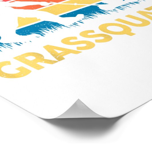 Dad Lawn Mowing Grquatch Bigfoot Mower Gift Funny ポスター (角)