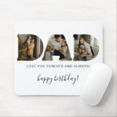 DAD Letter Photo Collage Birthday Mouse Pad マウスパッド (マウス)