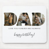 DAD Letter Photo Collage Birthday Mouse Pad マウスパッド (正面)