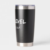 Dad Level Maxed Out Retro Gamer Art 保温保冷タンブラー (背面)