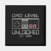 Dad Level Unlocked 2026 First Time Soon To Be Game マグネット (正面)