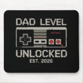 Dad Level Unlocked 2026 Soon to Be Gamer Daddy マウスパッド (正面)