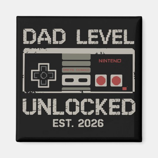 Dad Level Unlocked 2026 Soon to Be Gamer Daddy マグネット (正面)