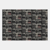 Dad Level Unlocked 2026 Soon to Be Gamer Daddy ラッピングペーパーシート (正面)