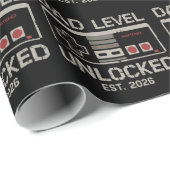 Dad Level Unlocked 2026 Soon to Be Gamer Daddy ラッピングペーパー (ロールコーナー)