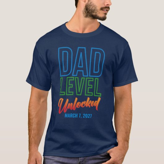Dad Level Unlocked Tシャツ (正面)