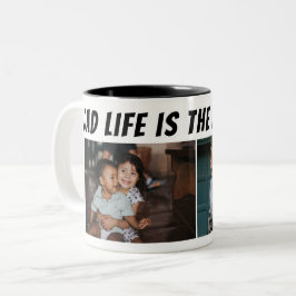 Dad Life is the Best Life 2枚の写真 父の日 ツートーンマグカップ