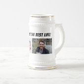 Dad Life is the Best Life 2枚の写真 父の日 ビールジョッキ (正面右)
