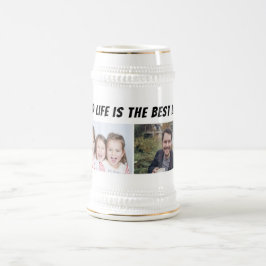 Dad Life is the Best Life 2枚の写真 父の日 ビールジョッキ