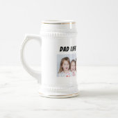 Dad Life is the Best Life 2枚の写真 父の日 ビールジョッキ (左)