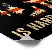 Dad Like Me Is Hard To Find Bigfoot Usa Flag Funny ポスター (角)