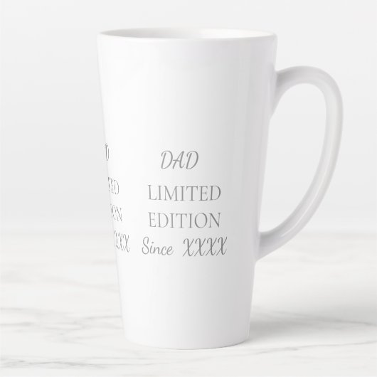 Dad Limited Edition, Custom Year Father’s Day Gift カフェラテマグ (右)