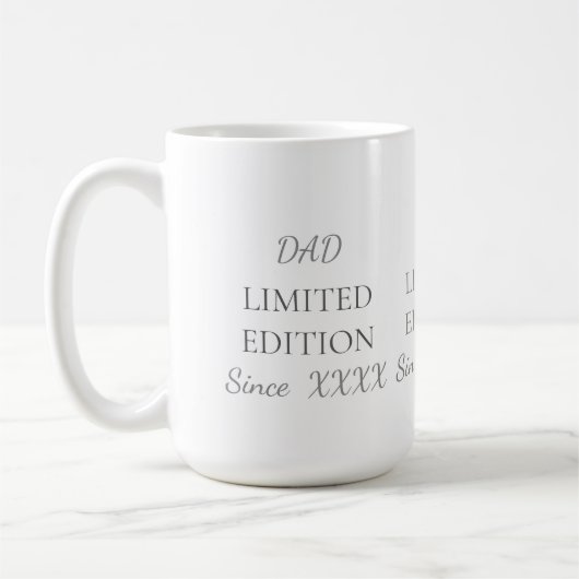 Dad Limited Edition, Custom Year Father’s Day Gift コーヒーマグカップ (左)