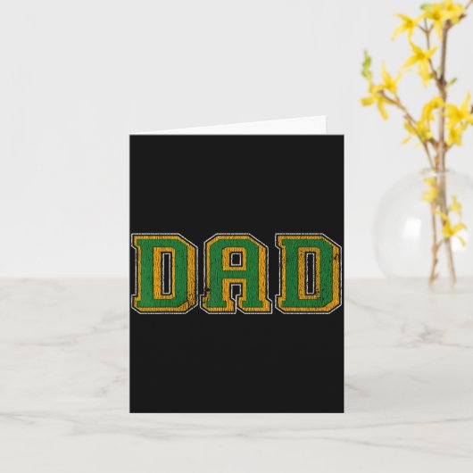 Dad Logo Clic Bold Font Fathers Day Irish Dad P Gr カード (黄色い花)