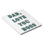 DAD, LOVE YOU BOSS 1 ノートパッド (アングル)