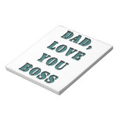 DAD, LOVE YOU BOSS 1 ノートパッド (回転)