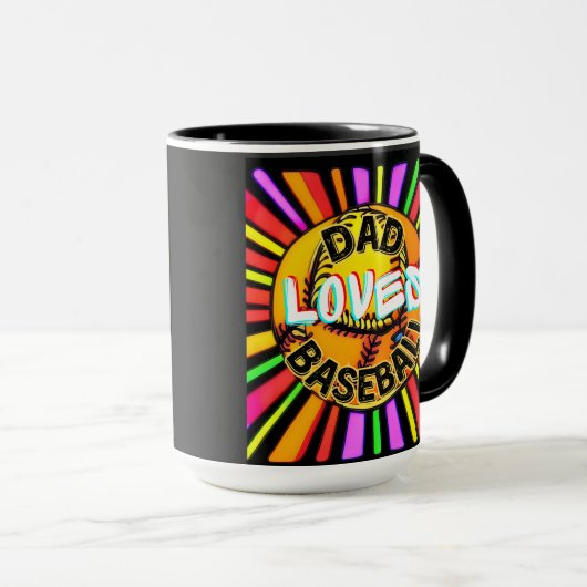 DAD LOVES BASEBALL マグカップ (正面右)