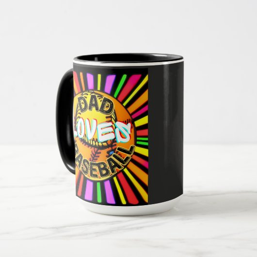 DAD LOVES BASEBALL マグカップ (正面左)