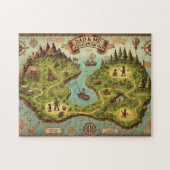 Dad & Me Adventure Map Father's Day Gift ジグソーパズル (横)