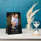 Dad Memorial Tabletop Plaque with Easel フォトプラーク (側面)