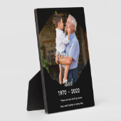 Dad Memorial Tabletop Plaque with Easel フォトプラーク (側面)