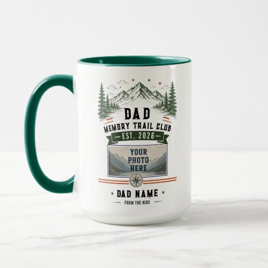 Dad Memory Trail Club | 父の日フォト マグカップ (左)