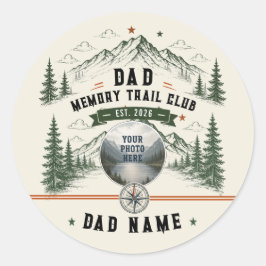 Dad Memory Trail Club | 父の日フォト ラウンドシール