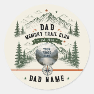 Dad Memory Trail Club   父の日フォト ラウンドシール