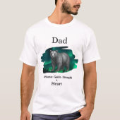 Dad Mentor, Guide, Strength & Heart Bear Tshirt Tシャツ (正面)