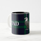 Dad Mentor Guide Strength & Heart Eagle b-g plaid ツートーンマグカップ (正面左)
