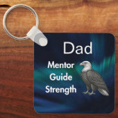 Dad Mentor Guide Strength & Heart Keychain Eagle キーホルダー (正面)