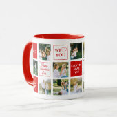 Dad Messages Custom Photo Collage Valentines Day マグカップ (正面左)